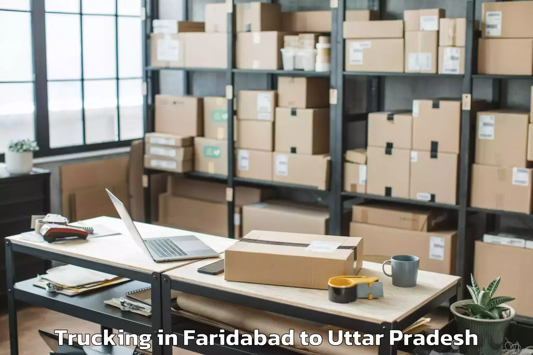 Professional Faridabad to Pukhrayan Trucking